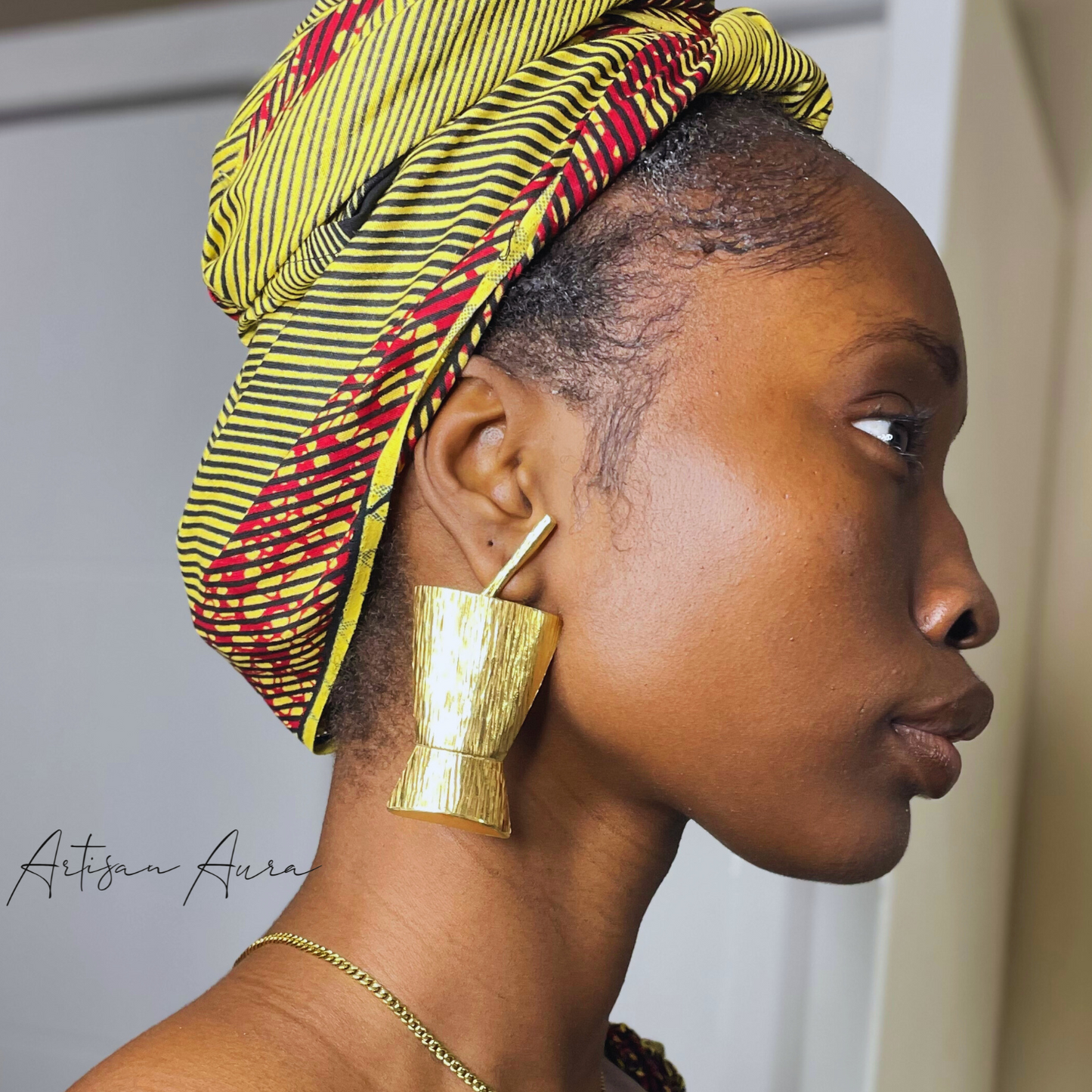 Mortar and Pestle Bronze Earrings