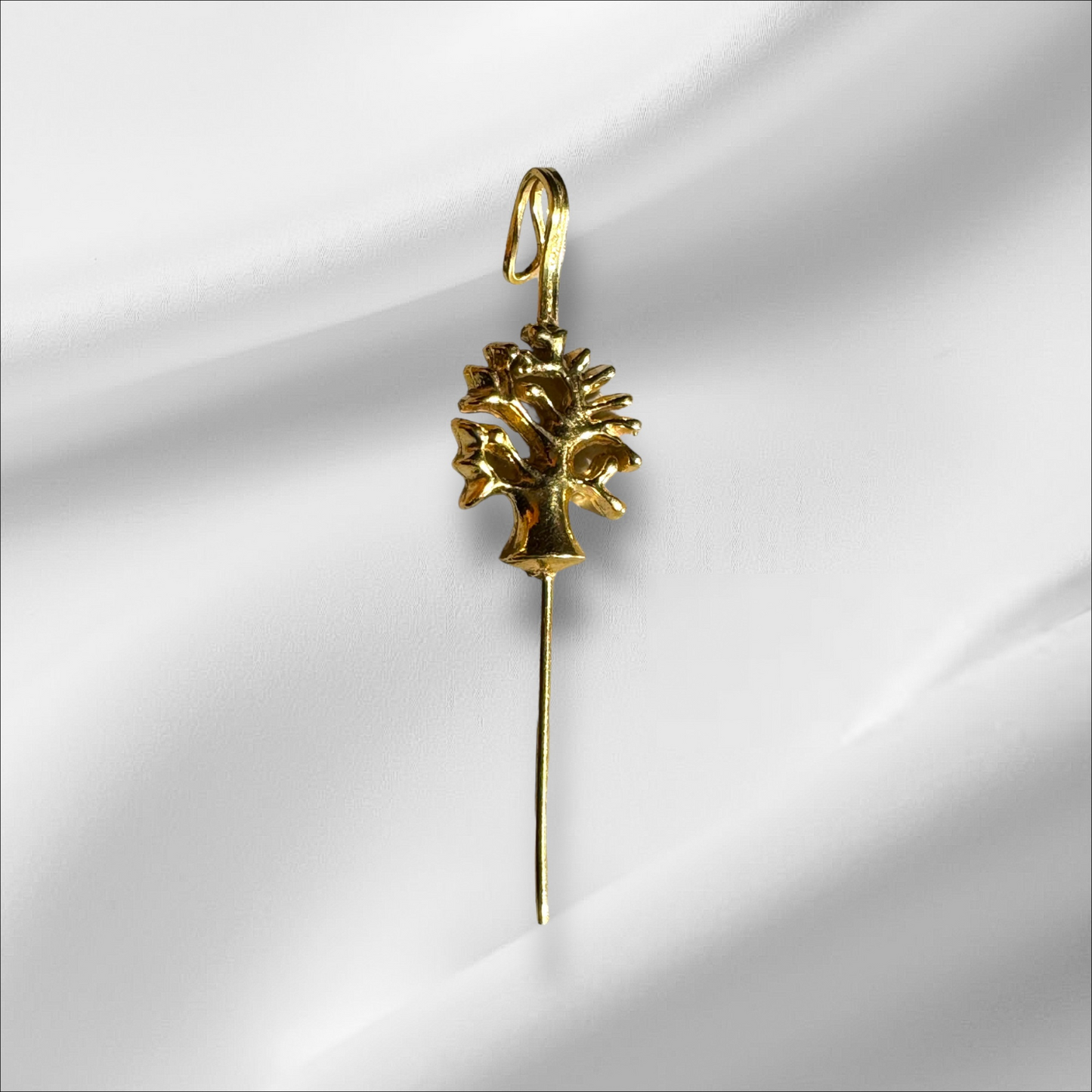 Mini Baobab Solitaire Single Piece Long Earring